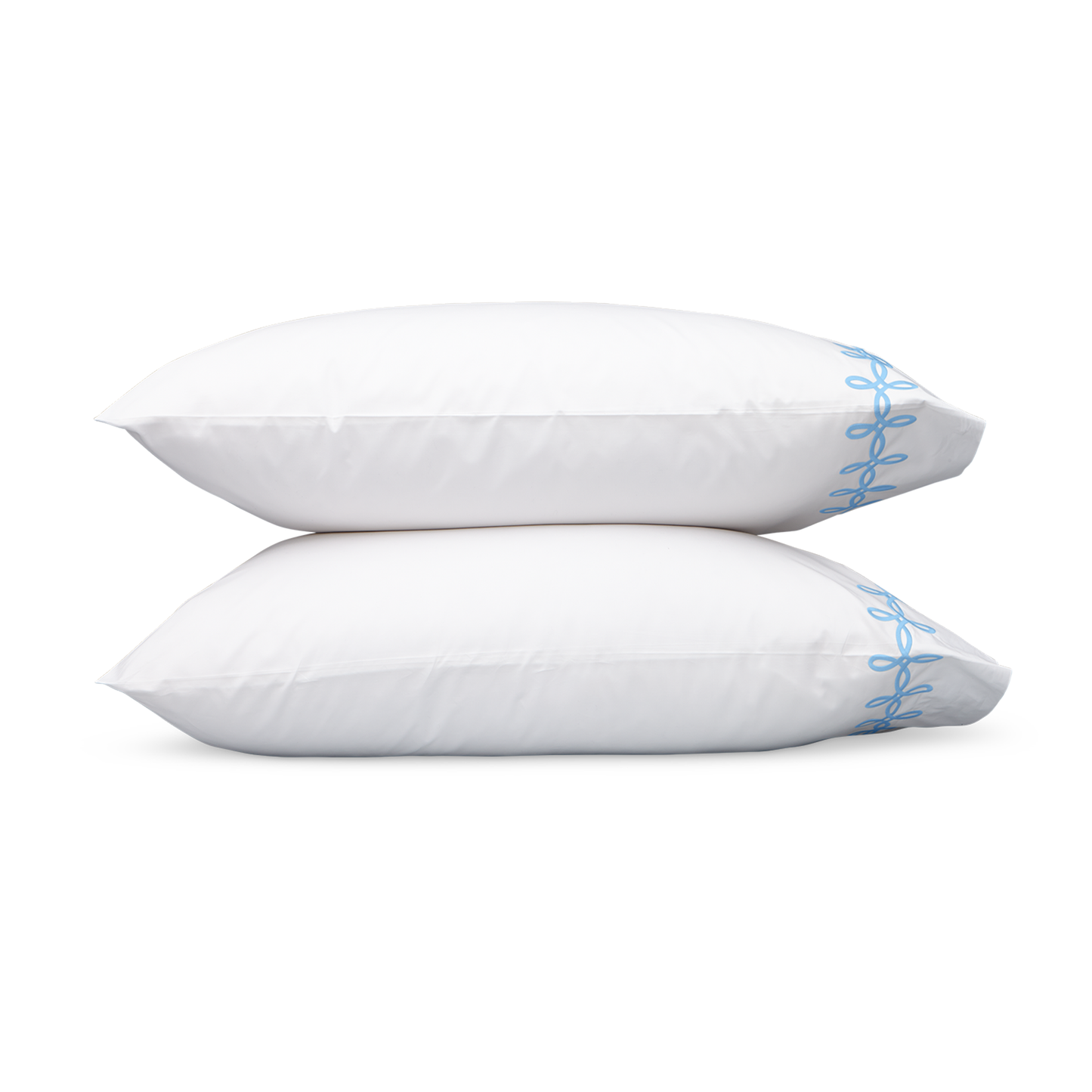 Pair of Pillowcase of Matouk Gordian Knot Bedding Ocean Color