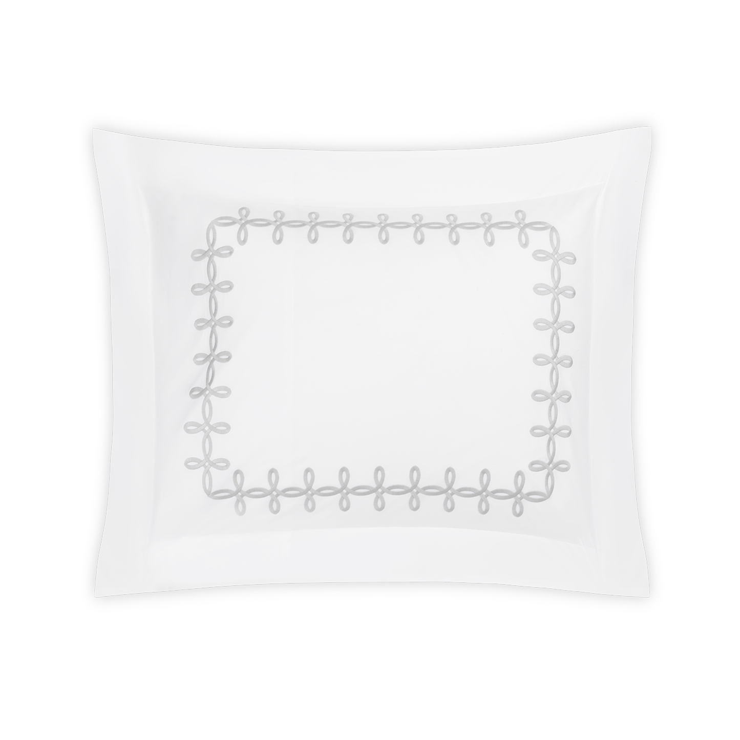 Standard Sham of Matouk Gordian Knot Bedding Silver Color