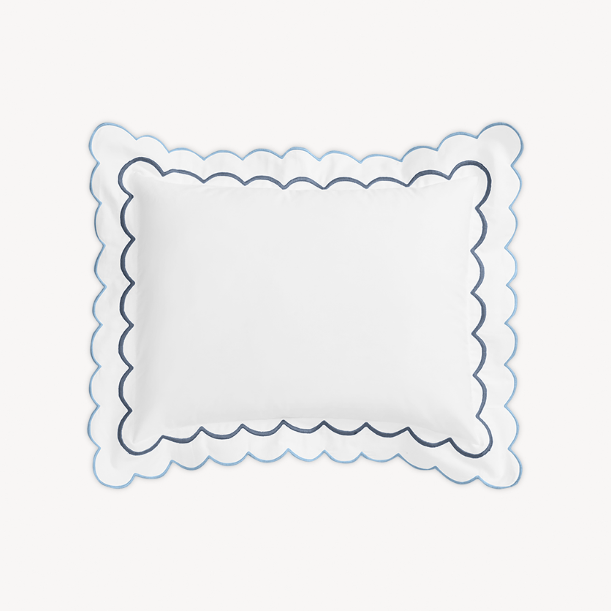 Boudoir Sham of Matouk India Bedding in Hazy Blue Color