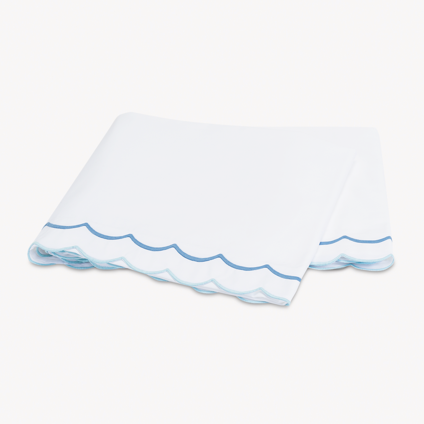 Flat Sheet of Matouk India Bedding in Azure Color