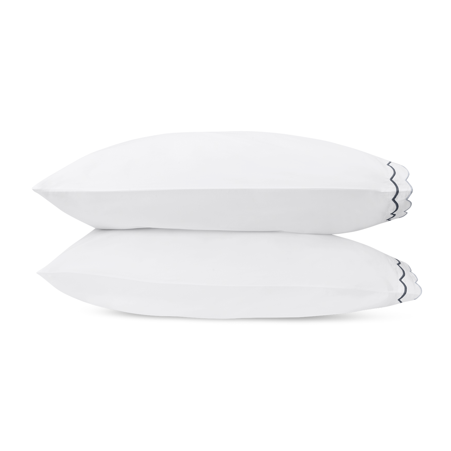 Pair of Pillowcase of Matouk India Bedding in Charcoal Color