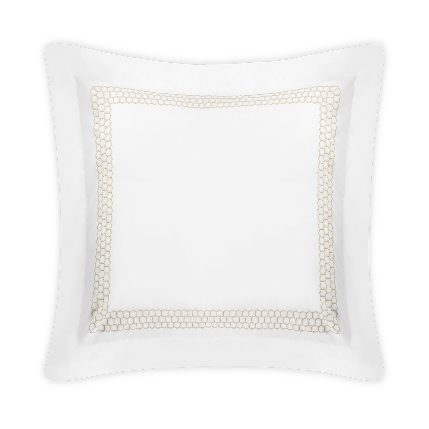 Clear Image of Matouk Liana Bedding Euro Sham in Champagne Color