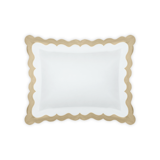 Boudoir Sham of Matouk Lorelei Bedding in Champagne Color