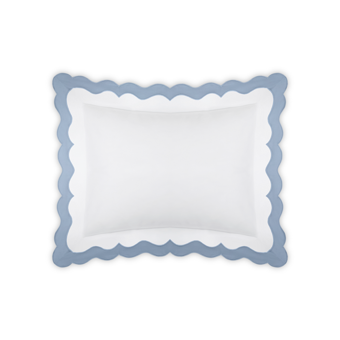 Boudoir Sham of Matouk Lorelei Bedding in Hazy Blue Color