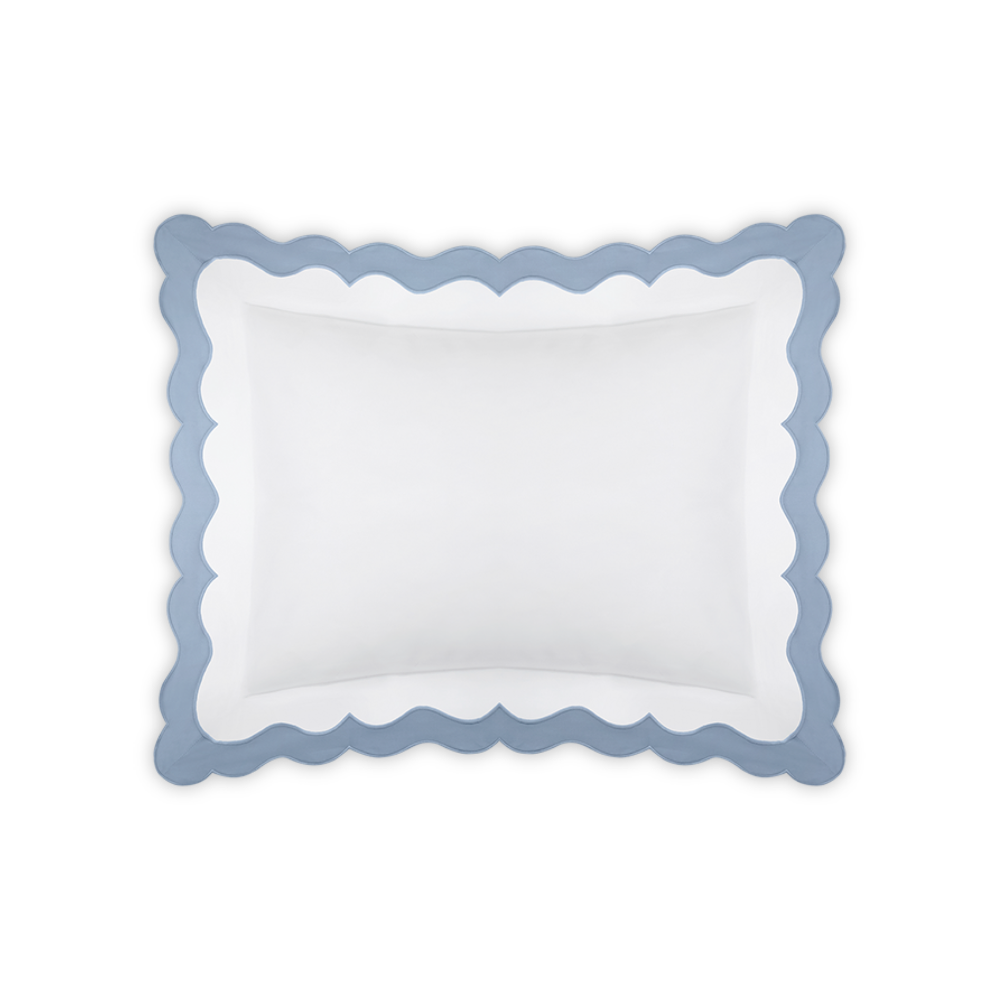 Boudoir Sham of Matouk Lorelei Bedding in Hazy Blue Color