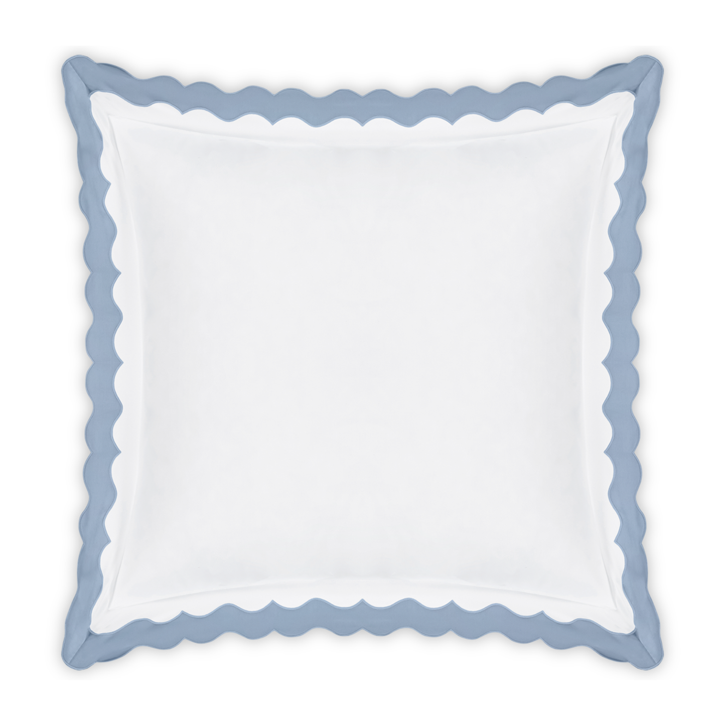 Euro Sham of Matouk Lorelei Bedding in Hazy Blue Color