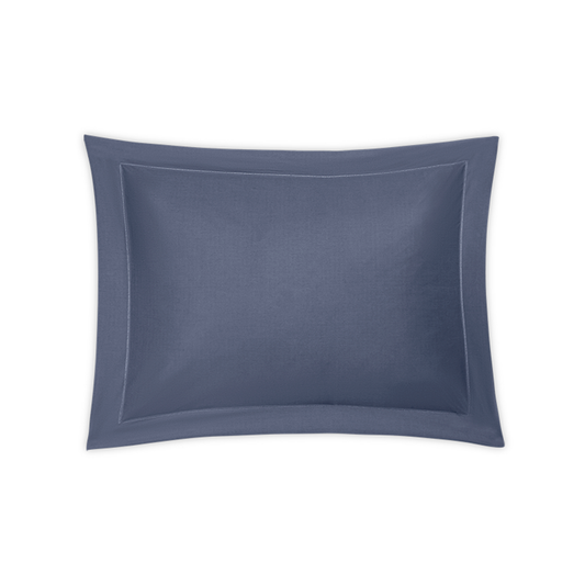 Boudoir Sham of Matouk Milano Hemstitch Bedding in Color Steel Blue