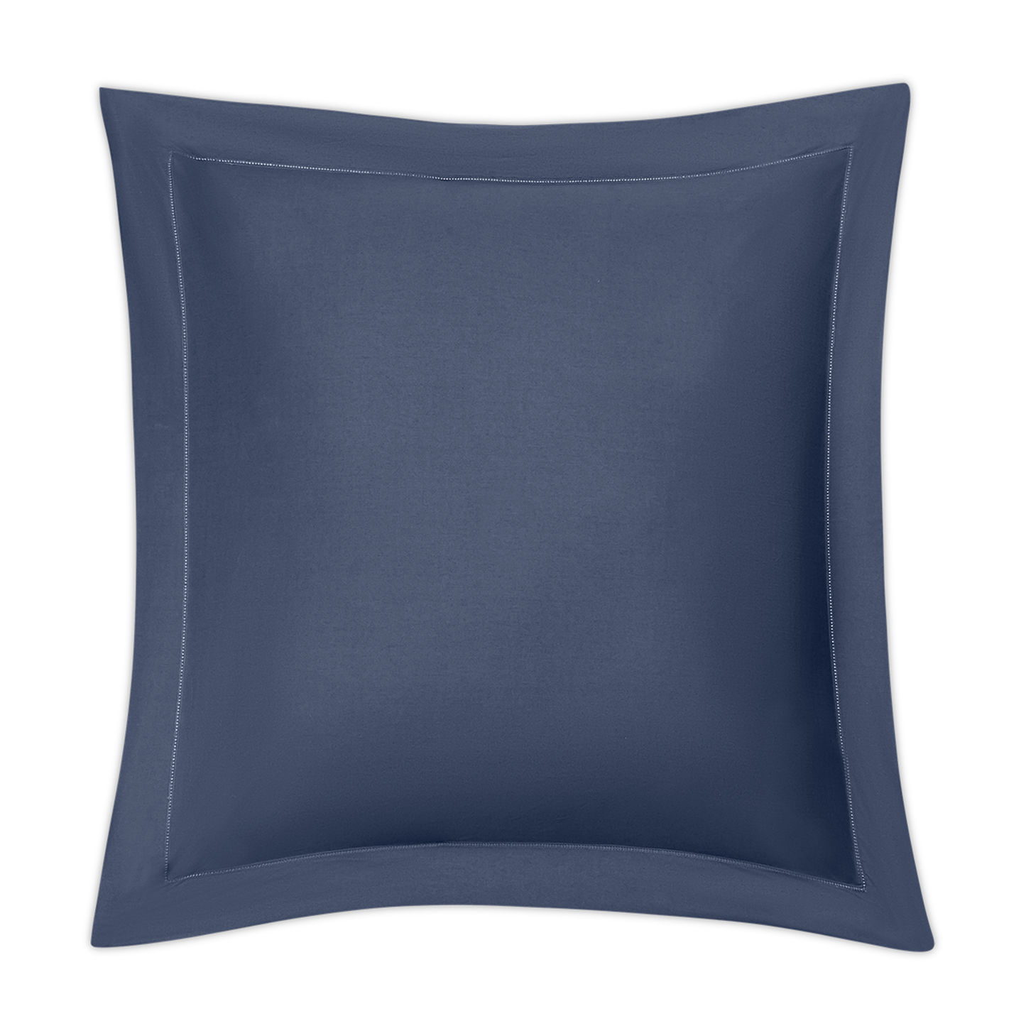Euro Sham of Matouk Milano Hemstitch Bedding in Color Steel Blue