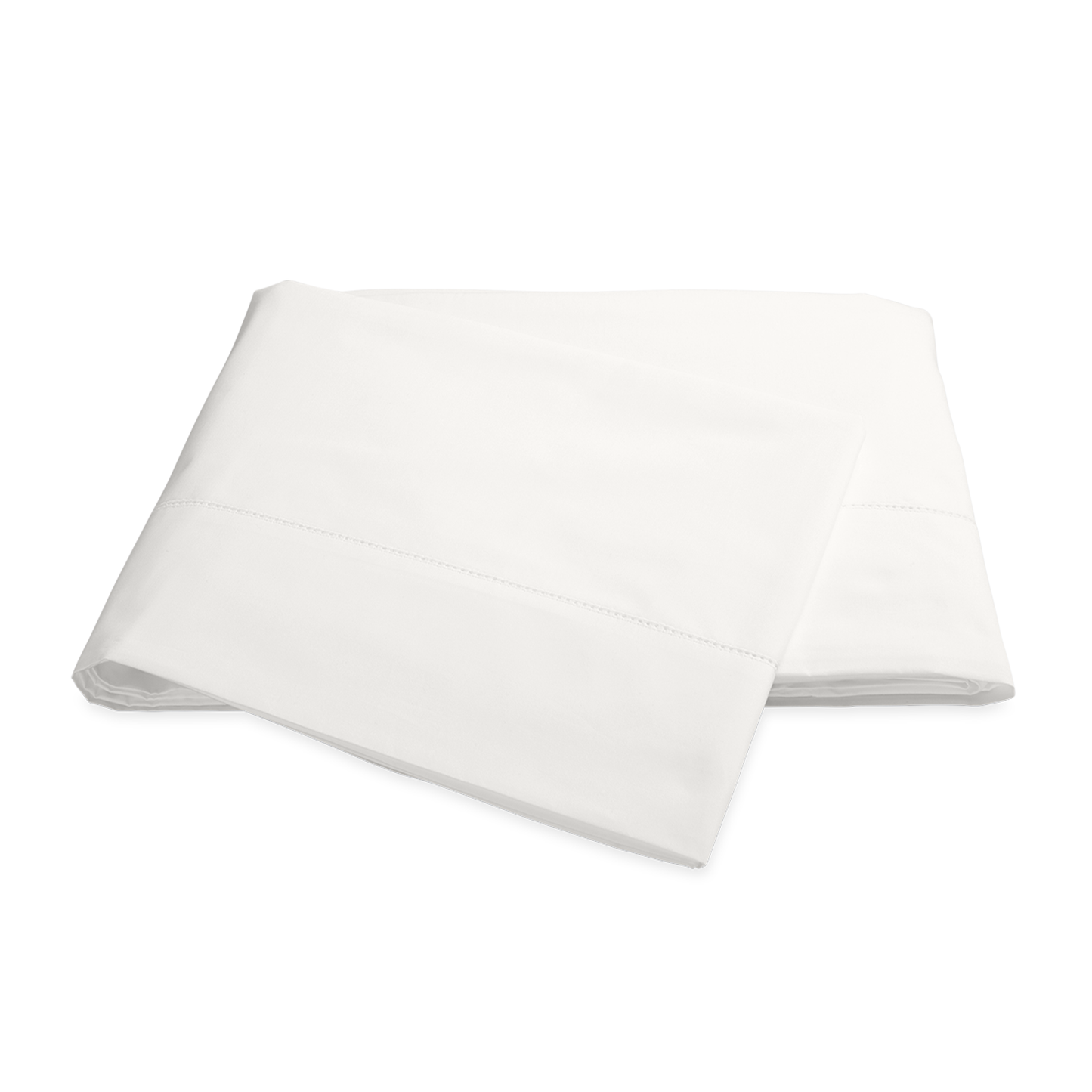 Flat Sheet of Matouk Milano Hemstitch Bedding in Color Bone