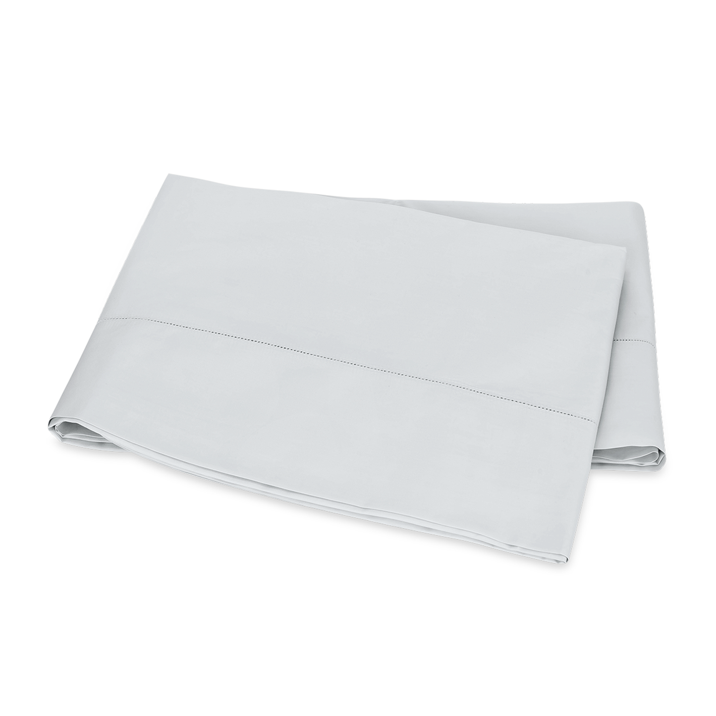 Flat Sheet of Matouk Milano Hemstitch Bedding in Color Dove
