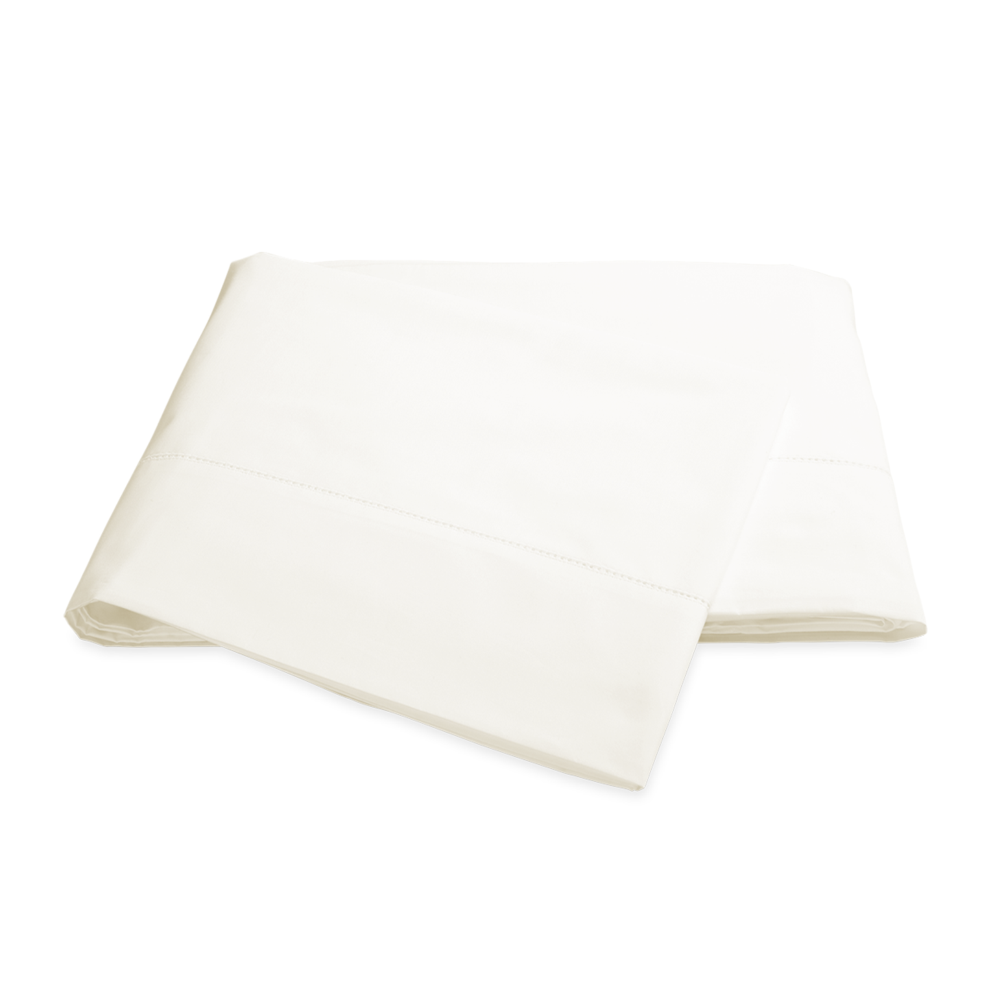 Flat Sheet of Matouk Milano Hemstitch Bedding in Color Ivory