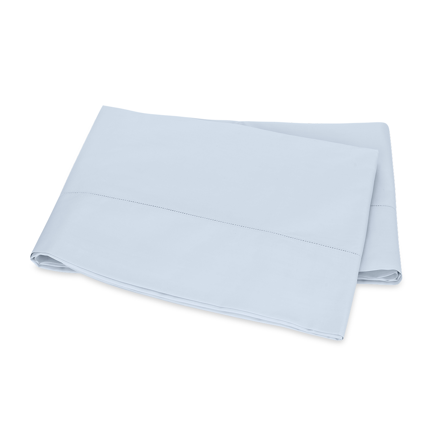 Flat Sheet of Matouk Milano Hemstitch Bedding in Color Sky