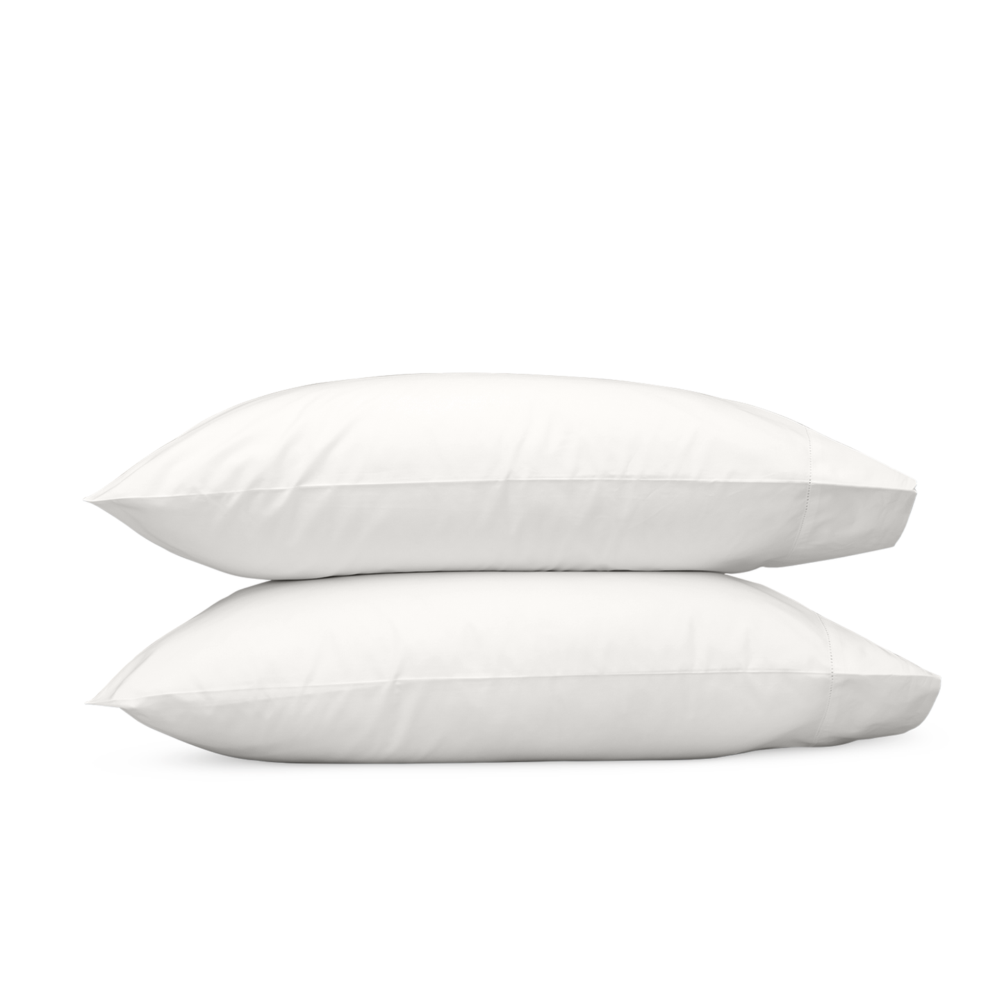 Pair of Pillowcase of Matouk Milano Hemstitch Bedding in Color Bone