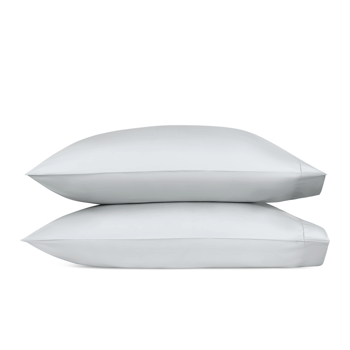 Pair of Pillowcase of Matouk Milano Hemstitch Bedding in Color Dove