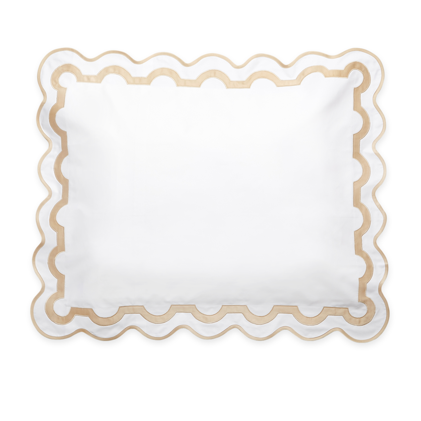 Standard Sham of Matouk Mirasol Collection in Champagne Color