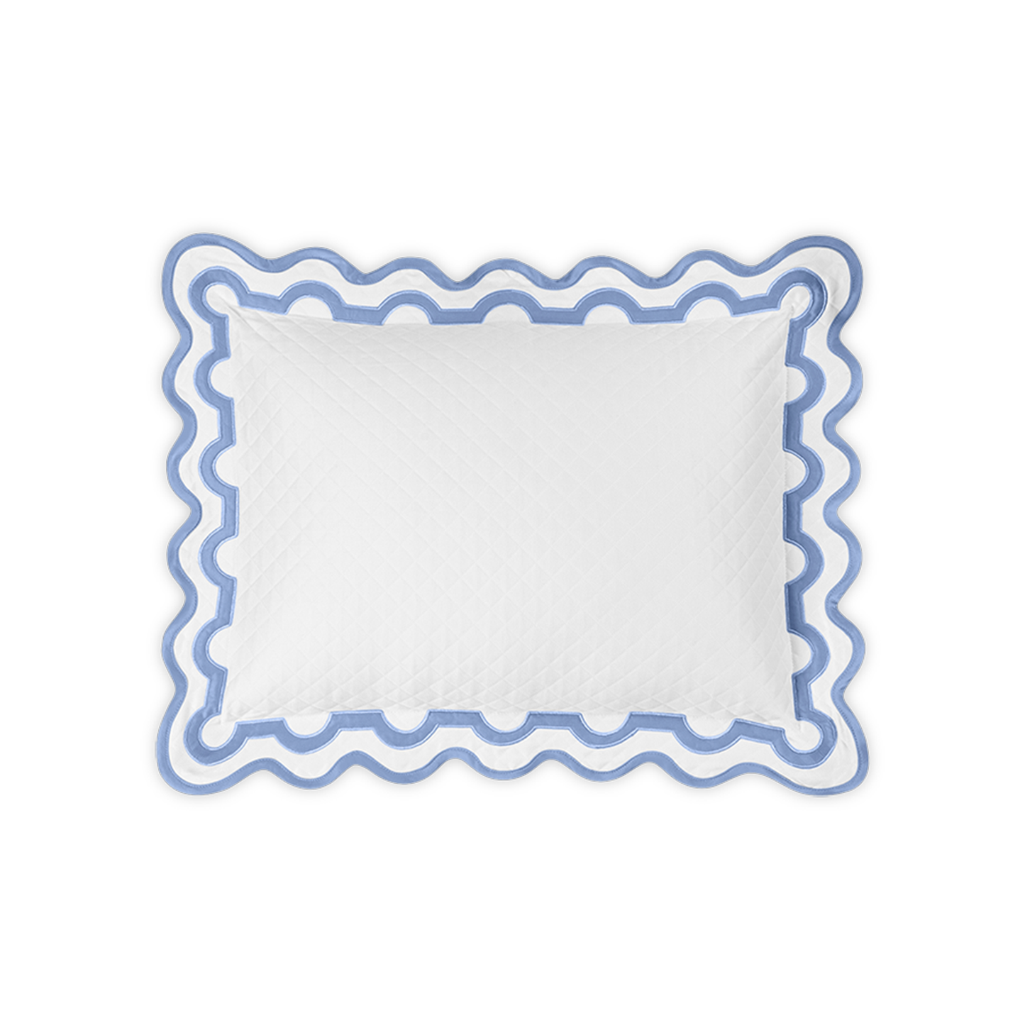 Silo of Matouk Mirasol Matelassé Bedding Boudoir Sham Azure