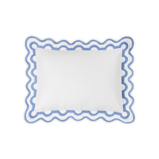 Silo of Matouk Mirasol Matelassé Bedding Boudoir Sham Azure