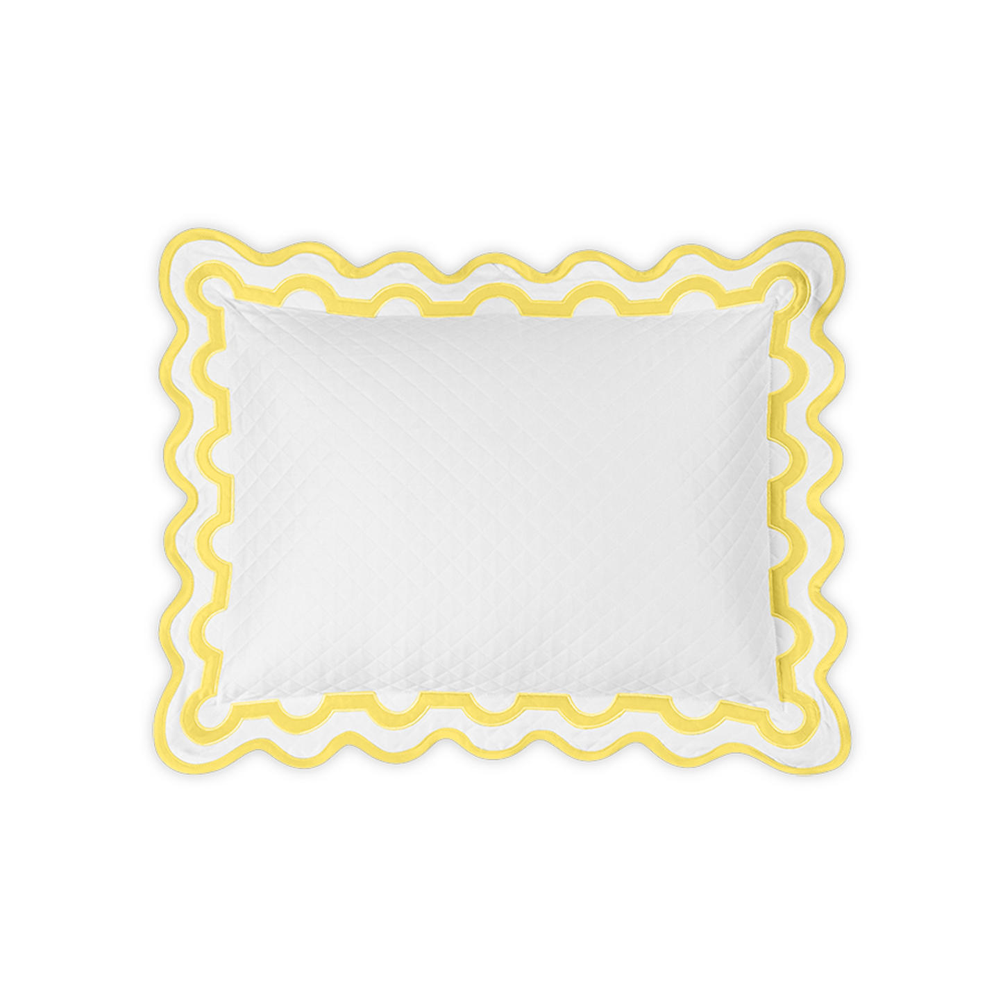 Silo of Matouk Mirasol Matelassé Bedding Boudoir Sham Lemon