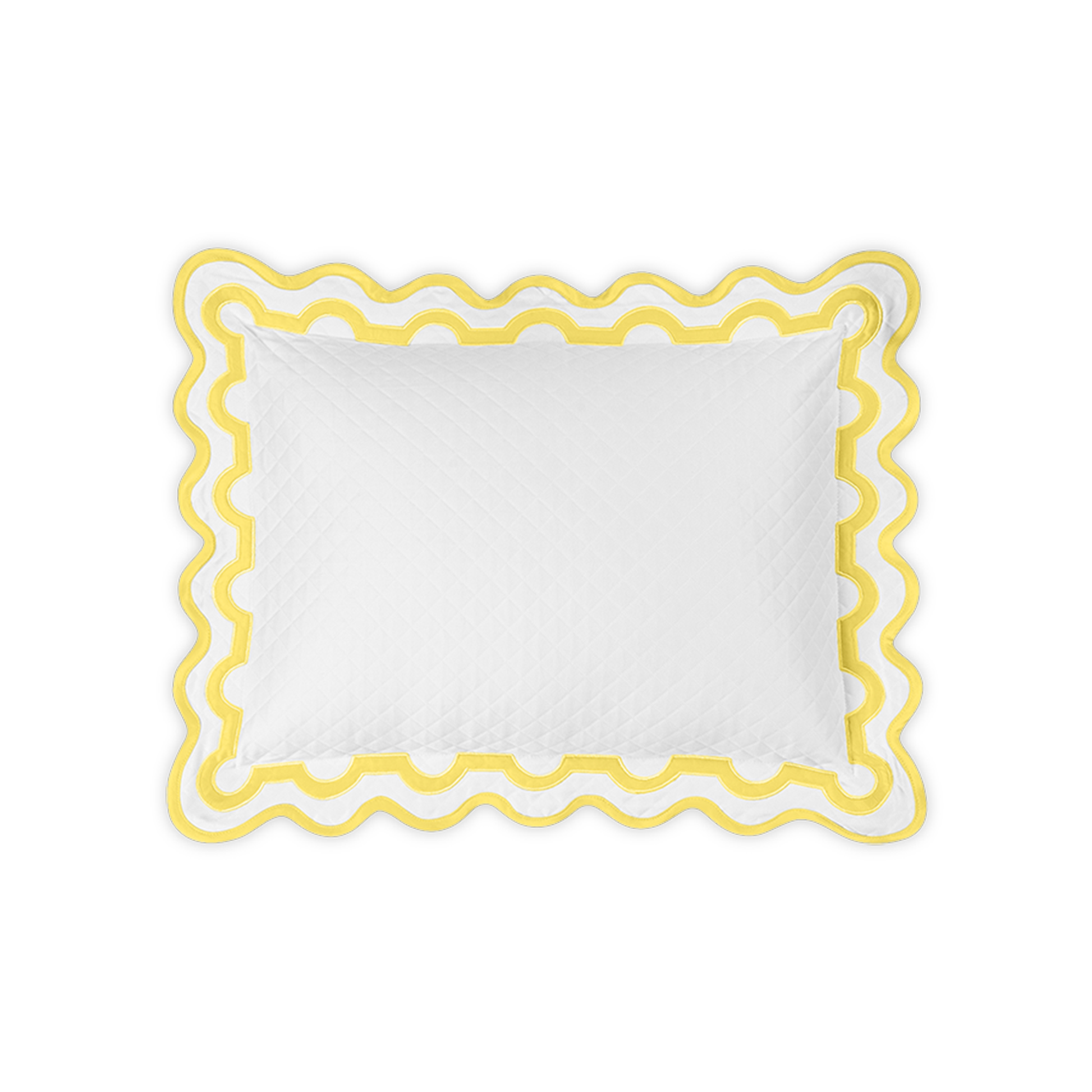 Silo of Matouk Mirasol Matelassé Bedding Boudoir Sham Lemon