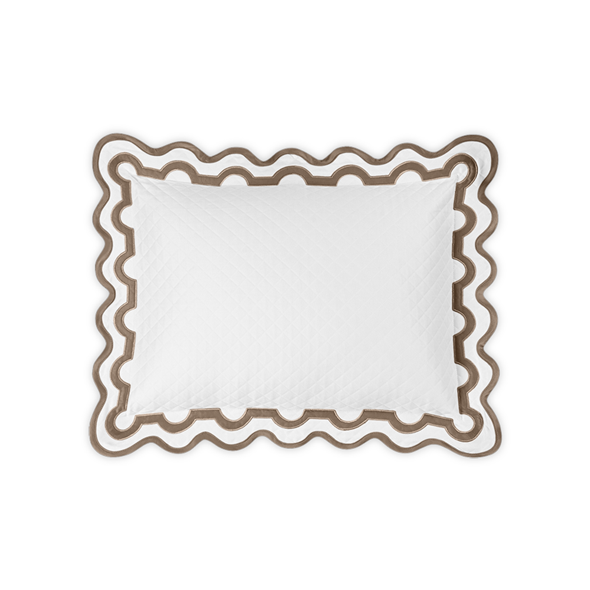 Silo of Matouk Mirasol Matelassé Bedding Boudoir Sham Mocha