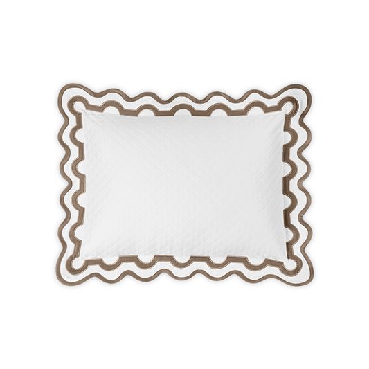 Silo of Matouk Mirasol Matelassé Bedding Boudoir Sham Mocha