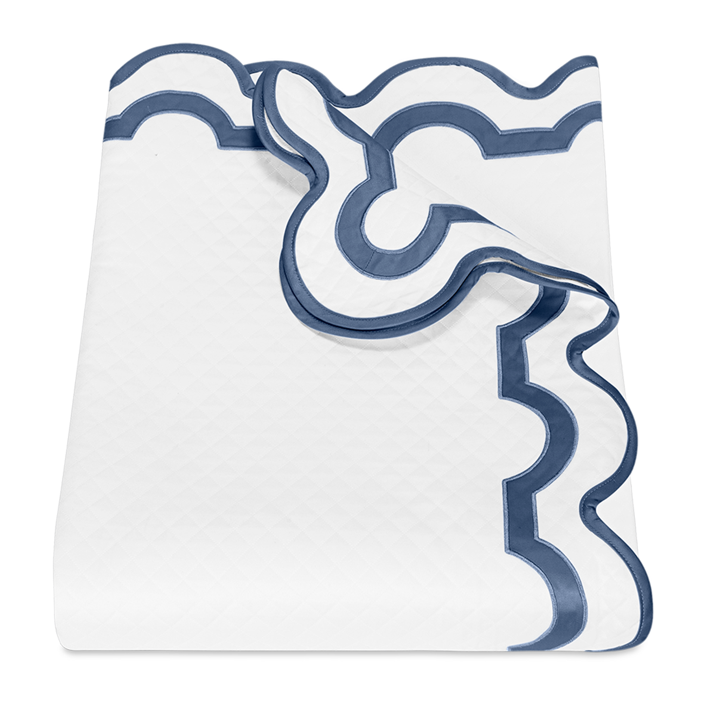 Silo of Matouk Mirasol Matelassé Bedding Coverlet Steel Blue