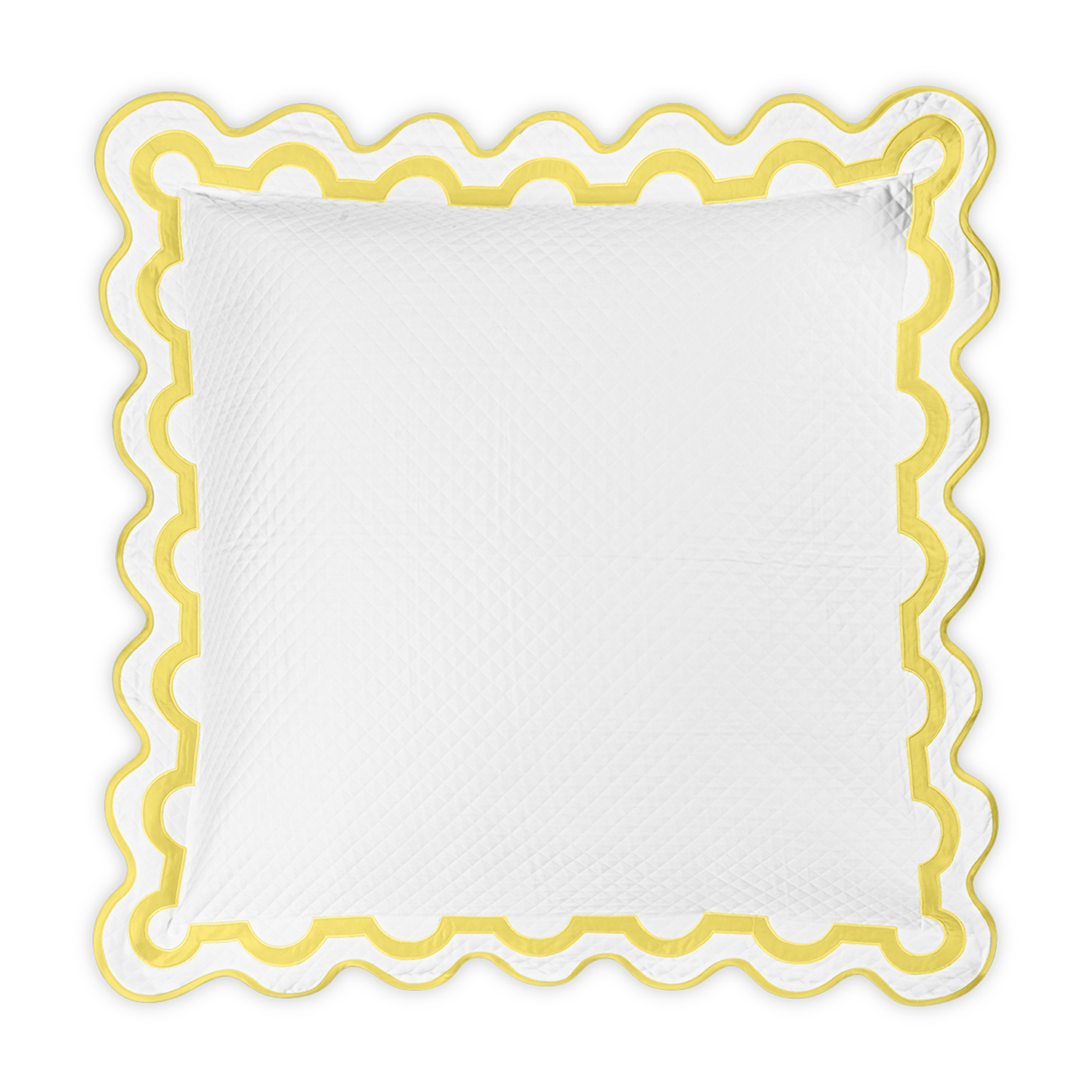 Silo of Matouk Mirasol Matelassé Bedding Euro Sham Lemon