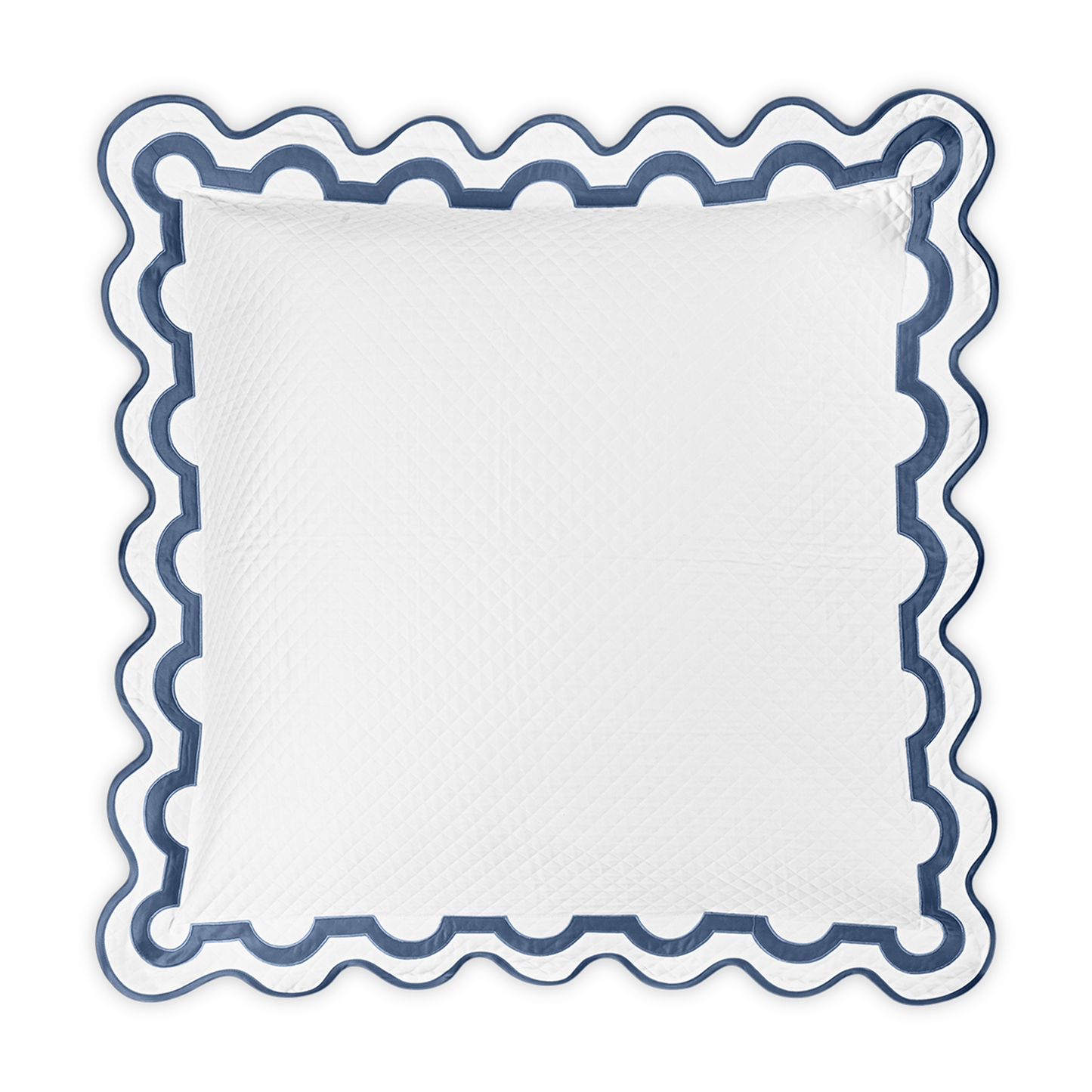 Silo of Matouk Mirasol Matelassé Bedding Euro Sham Steel Blue