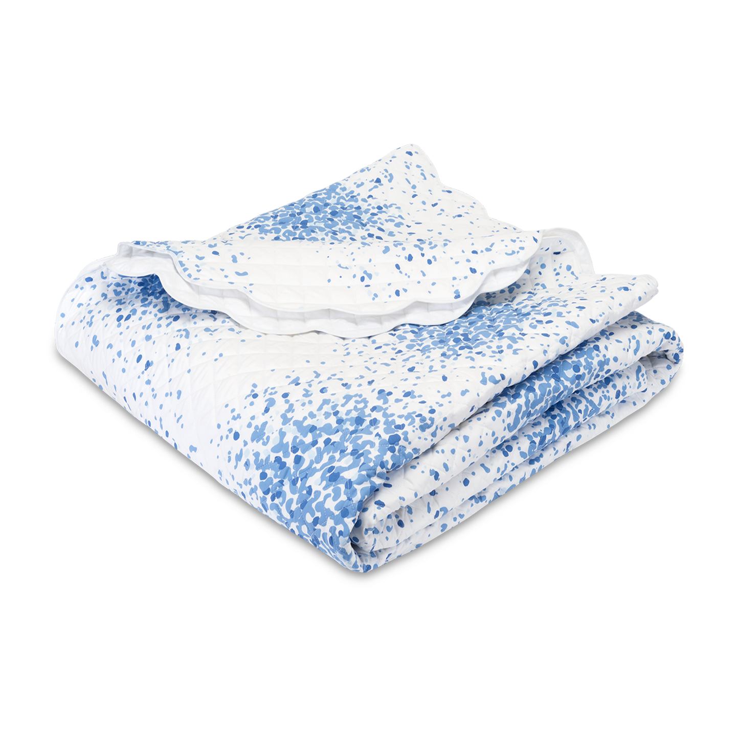 Coverlet of Matouk Poppy Bedding in Azure Color