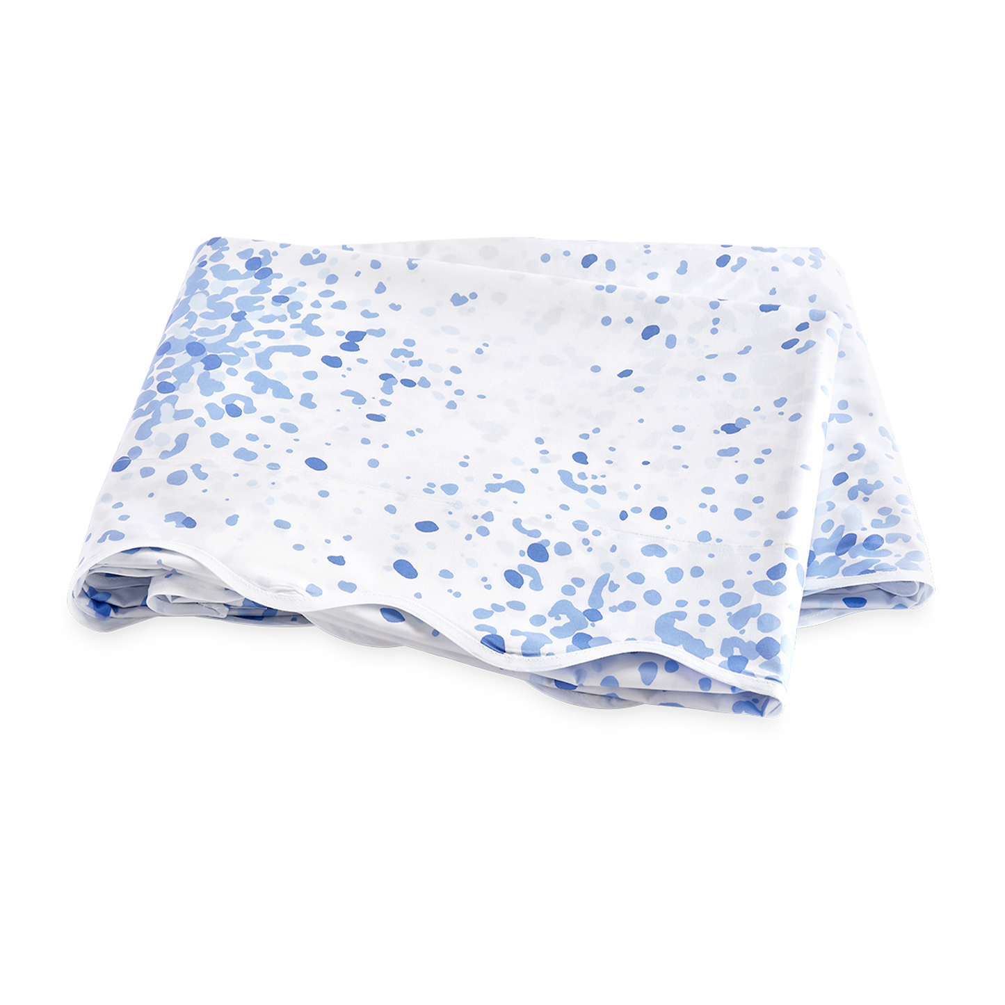 Flat Sheet of Matouk Poppy Bedding in Azure Color