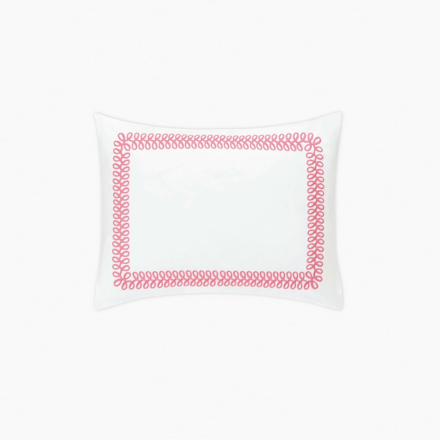 Matouk Schumacher Astor Braid Bedding Boudoir Sham Peony Fine Linens