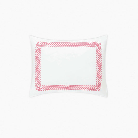 Matouk Schumacher Astor Braid Bedding Boudoir Sham Peony Fine Linens