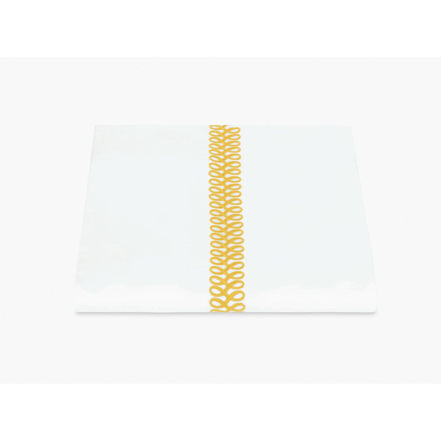 Matouk Schumacher Astor Braid Bedding Duvet Cover Lemon Fine Linens