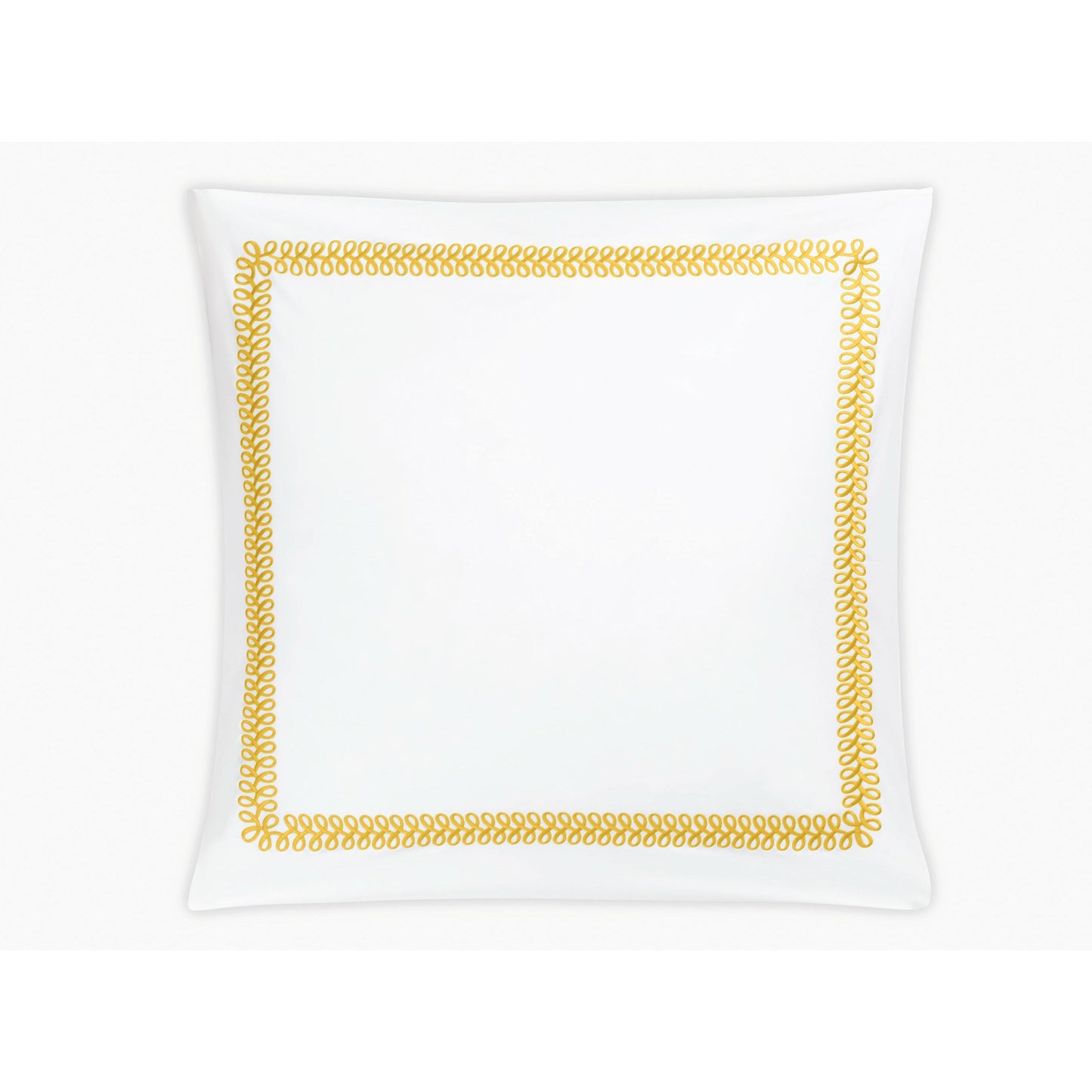 Matouk Schumacher Astor Braid Bedding Euro Sham Lemon Fine Linens