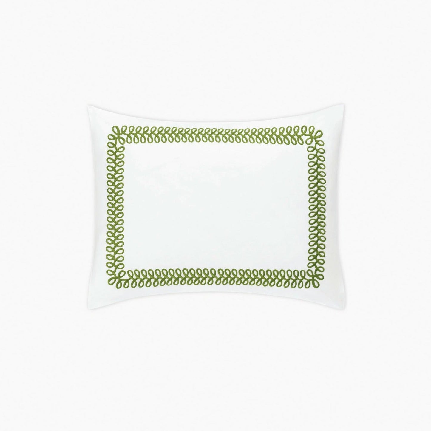 Matouk Schumacher Astor Braid Boudoir Sham Grass Fine Linens