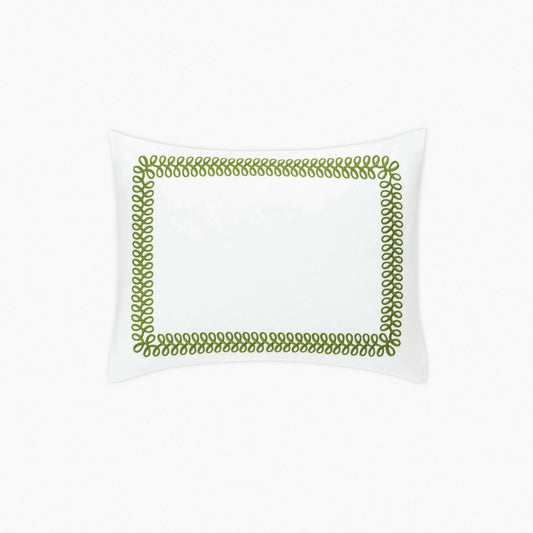 Matouk Schumacher Astor Braid Boudoir Sham Grass Fine Linens
