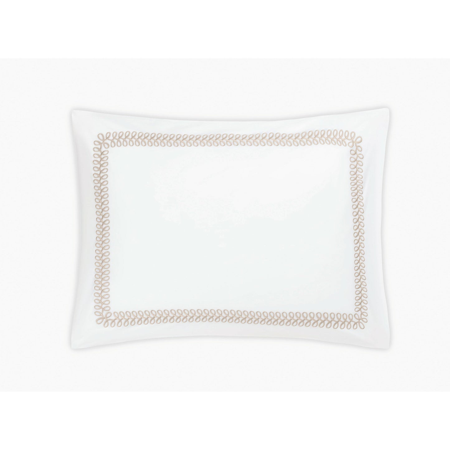 Matouk Schumacher Astor Braid Bedding Standard Sham Dune Fine Linens