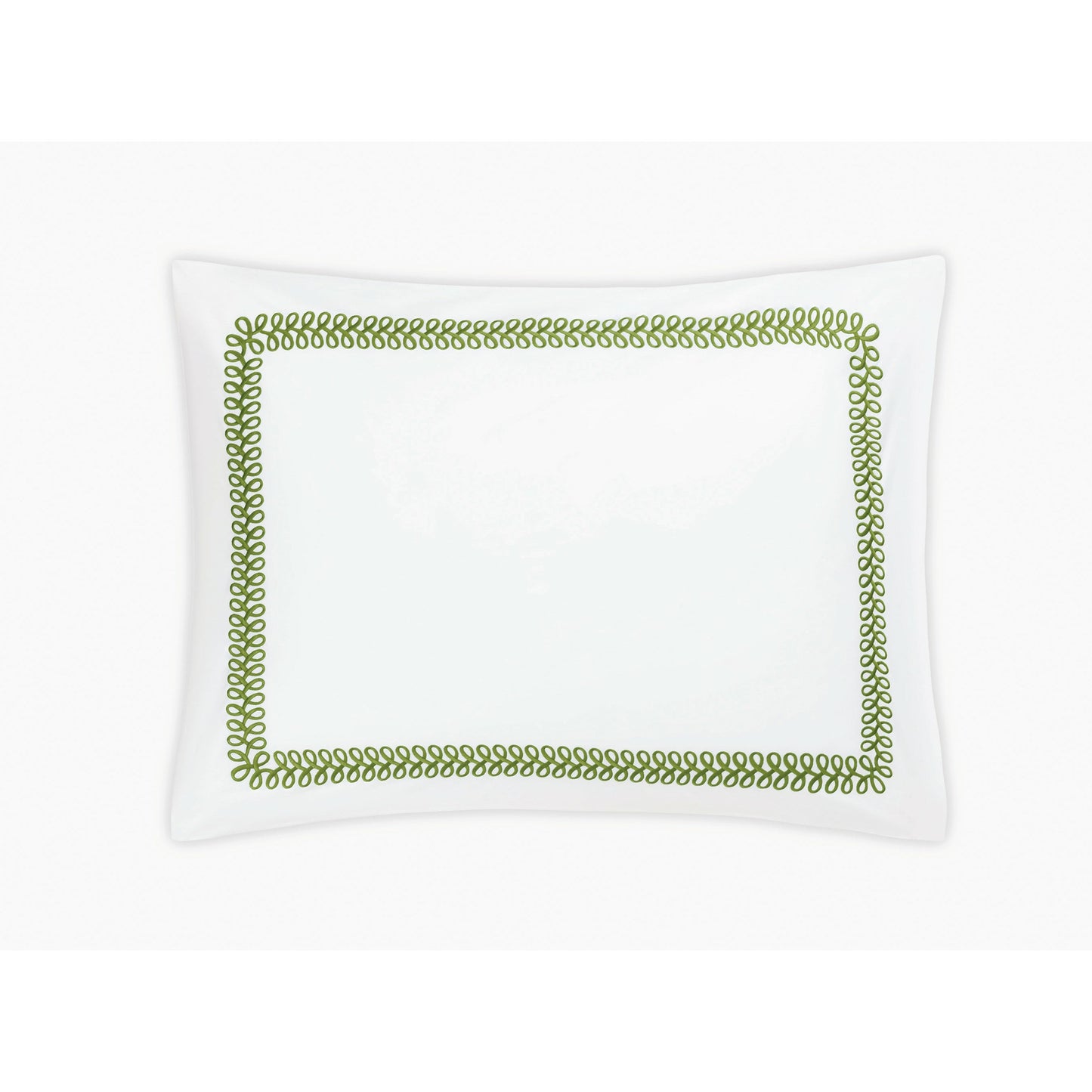 Matouk Schumacher Astor Braid Bedding Standard Sham Grass Fine Linens