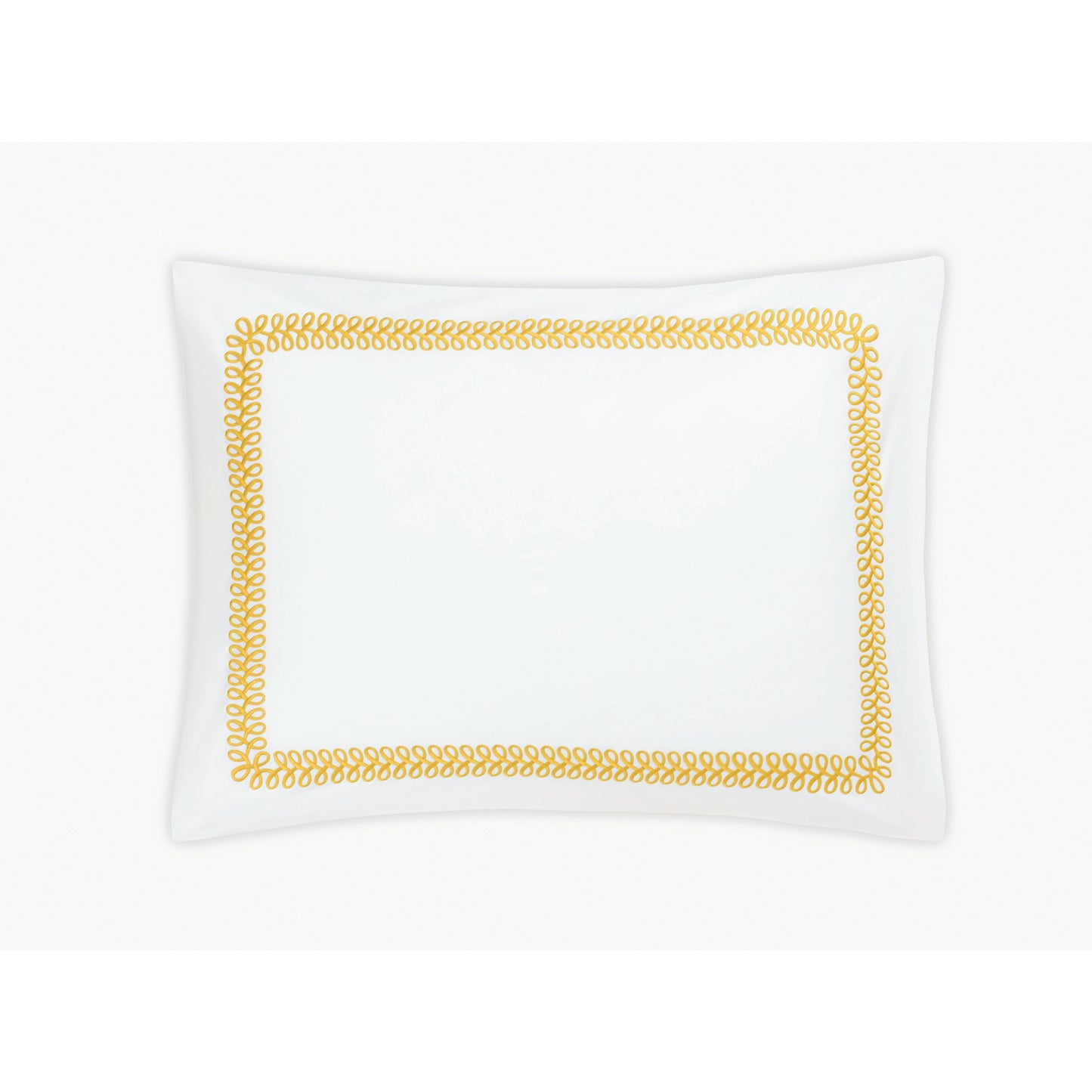 Matouk Schumacher Astor Braid Bedding Standard Sham Lemon Fine Linens