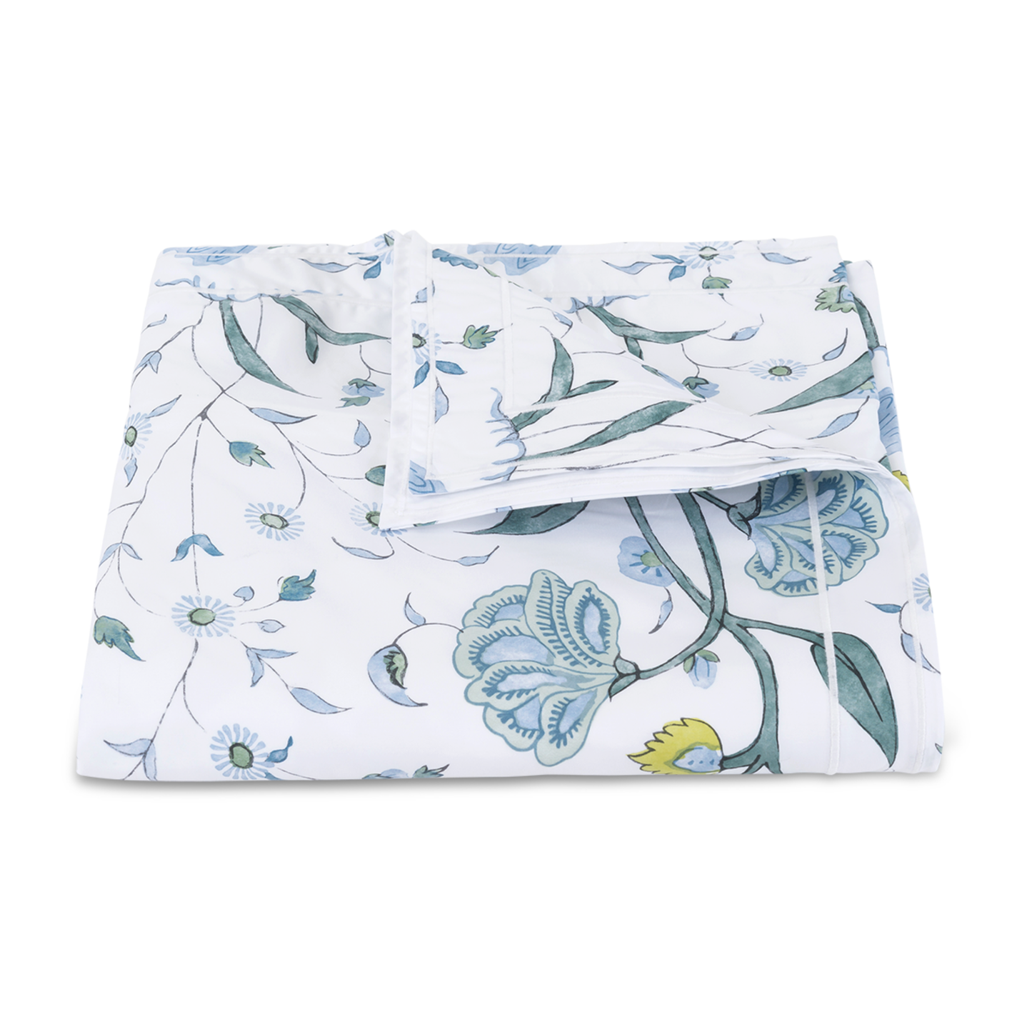 Folded Duvet Cover of Matouk Schumacher Khilan Bedding Color Blue