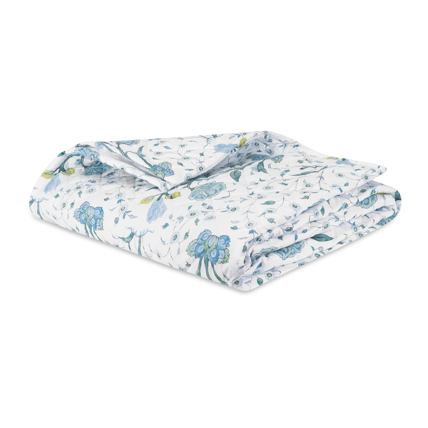 Folded Quilt Silo of Matouk Schumacher Khilan Bedding Color Blue