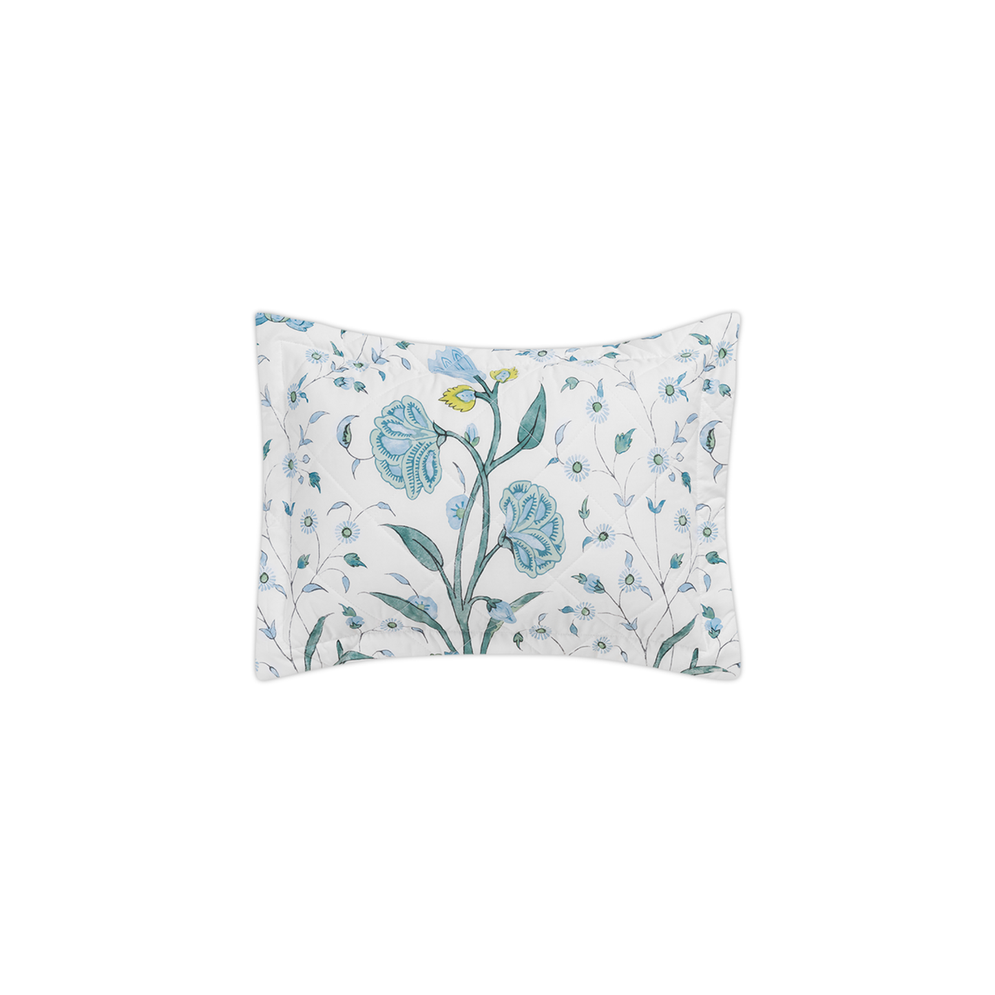 Quilted Boudoir Sham Silo of Matouk Schumacher Khilan Bedding Color Blue