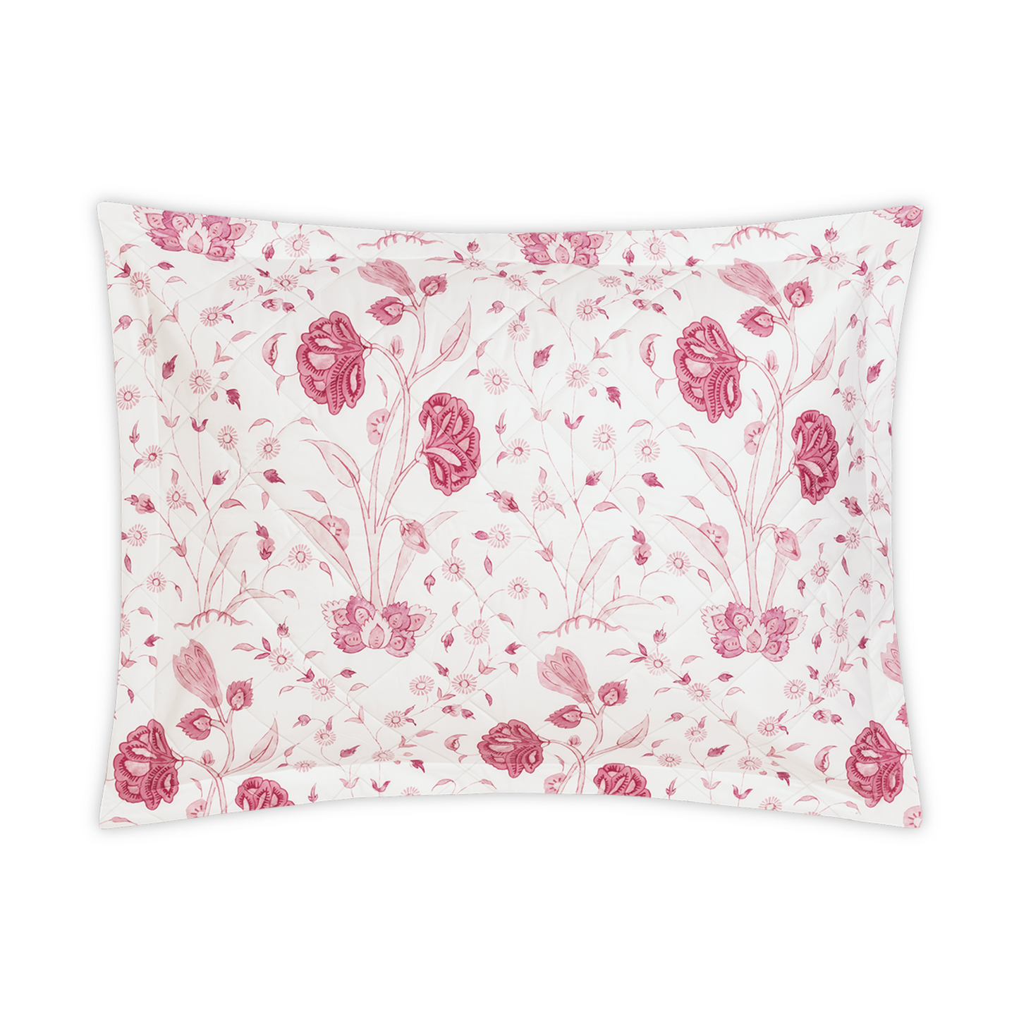 Quilted Sham Silo of Matouk Schumacher Khilan Bedding Color Peony