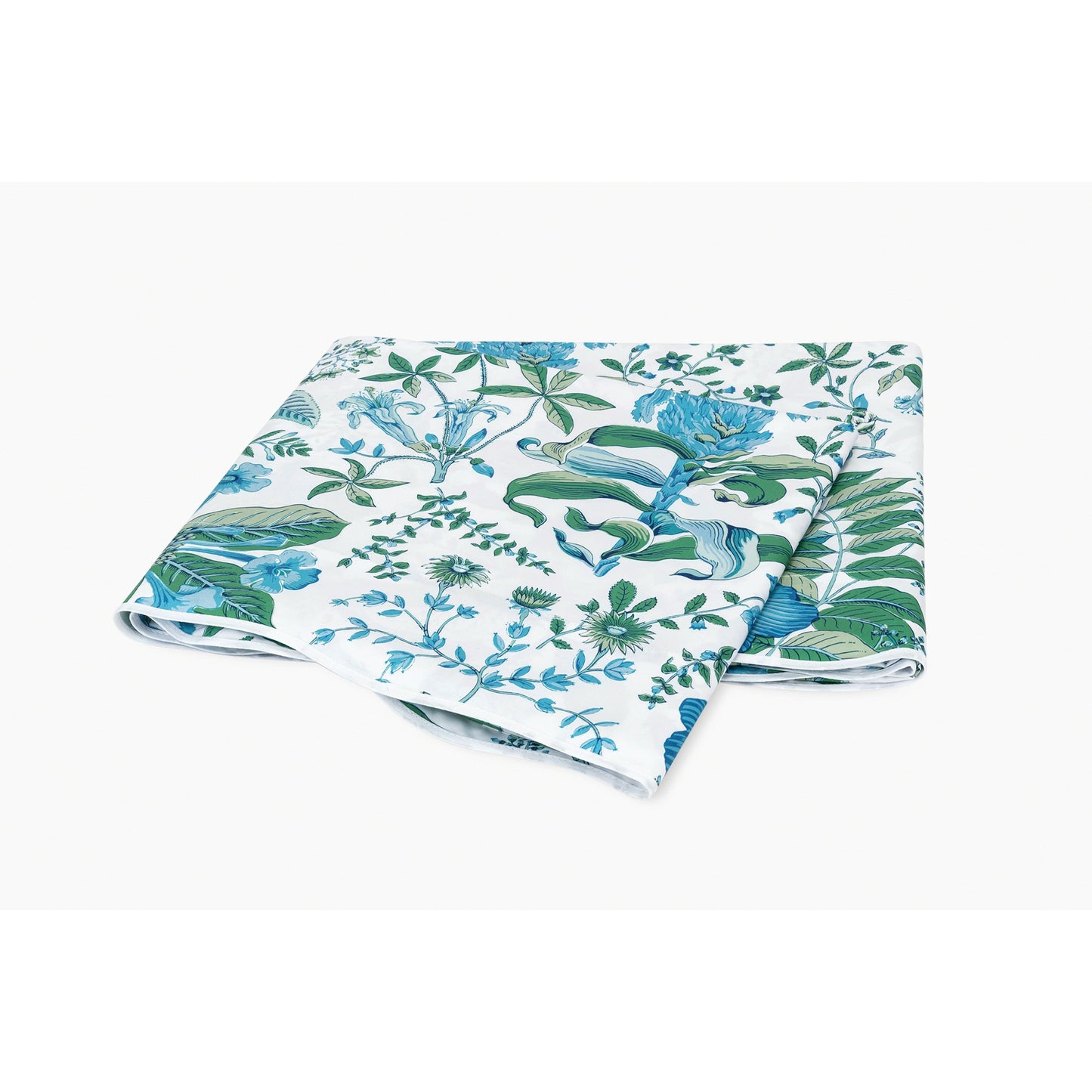 Matouk Schumacher Pomegranate Bedding Flat Sheet Sea Fine Linens