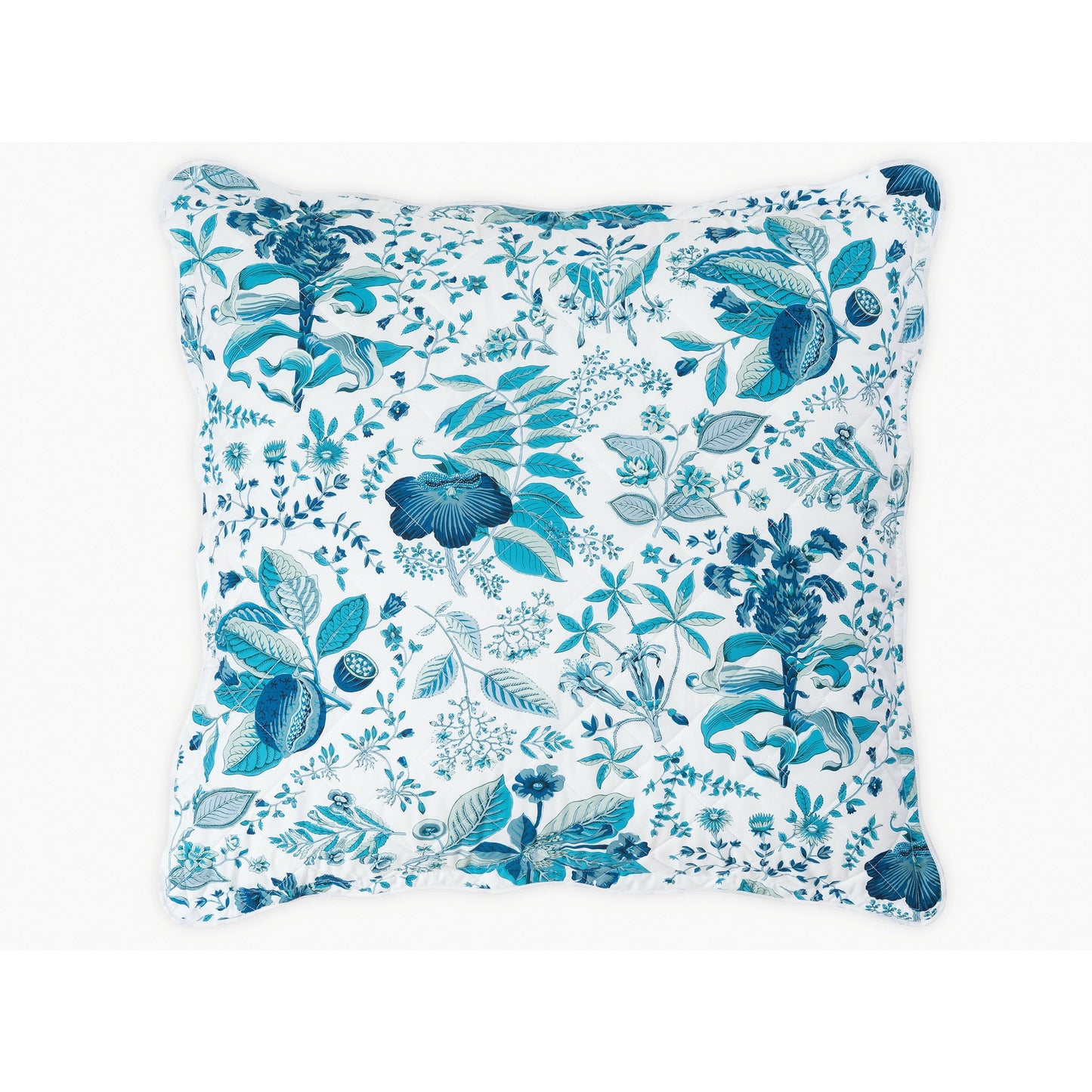 Matouk Schumacher Pomegranate Bedding Quilted Euro Sham Prussian Blue Fine Linens