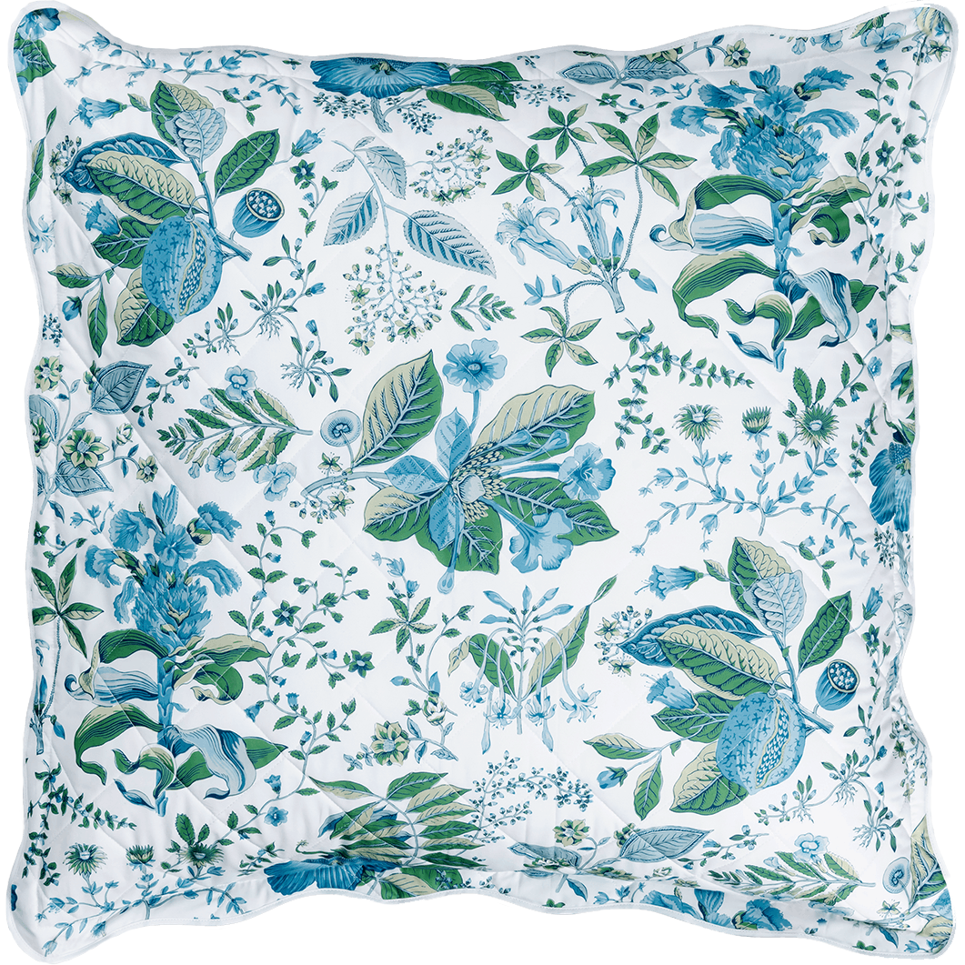 Matouk Schumacher Pomegranate Bedding Quilted Euro Sham Sea Fine Linens