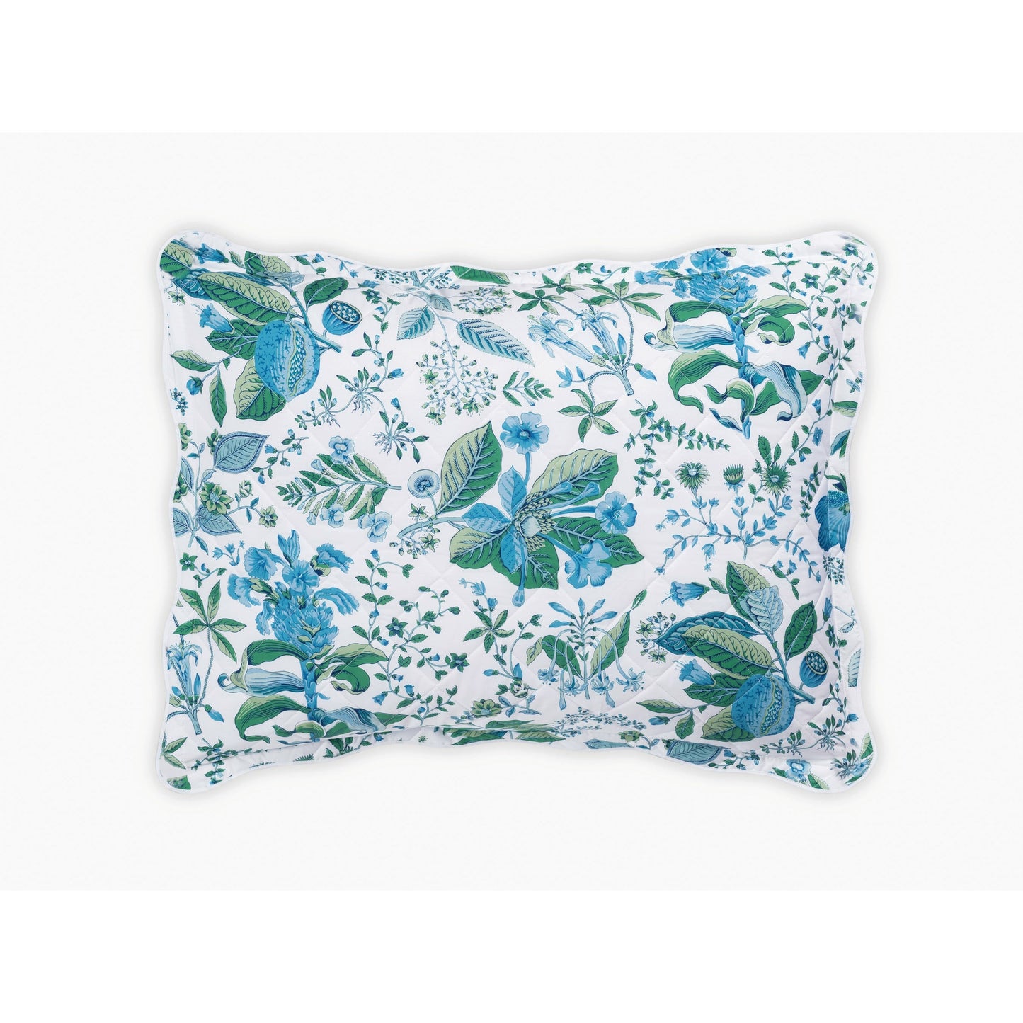 Matouk Schumacher Pomegranate Bedding Quilted Standard Sham Sea Fine Linens