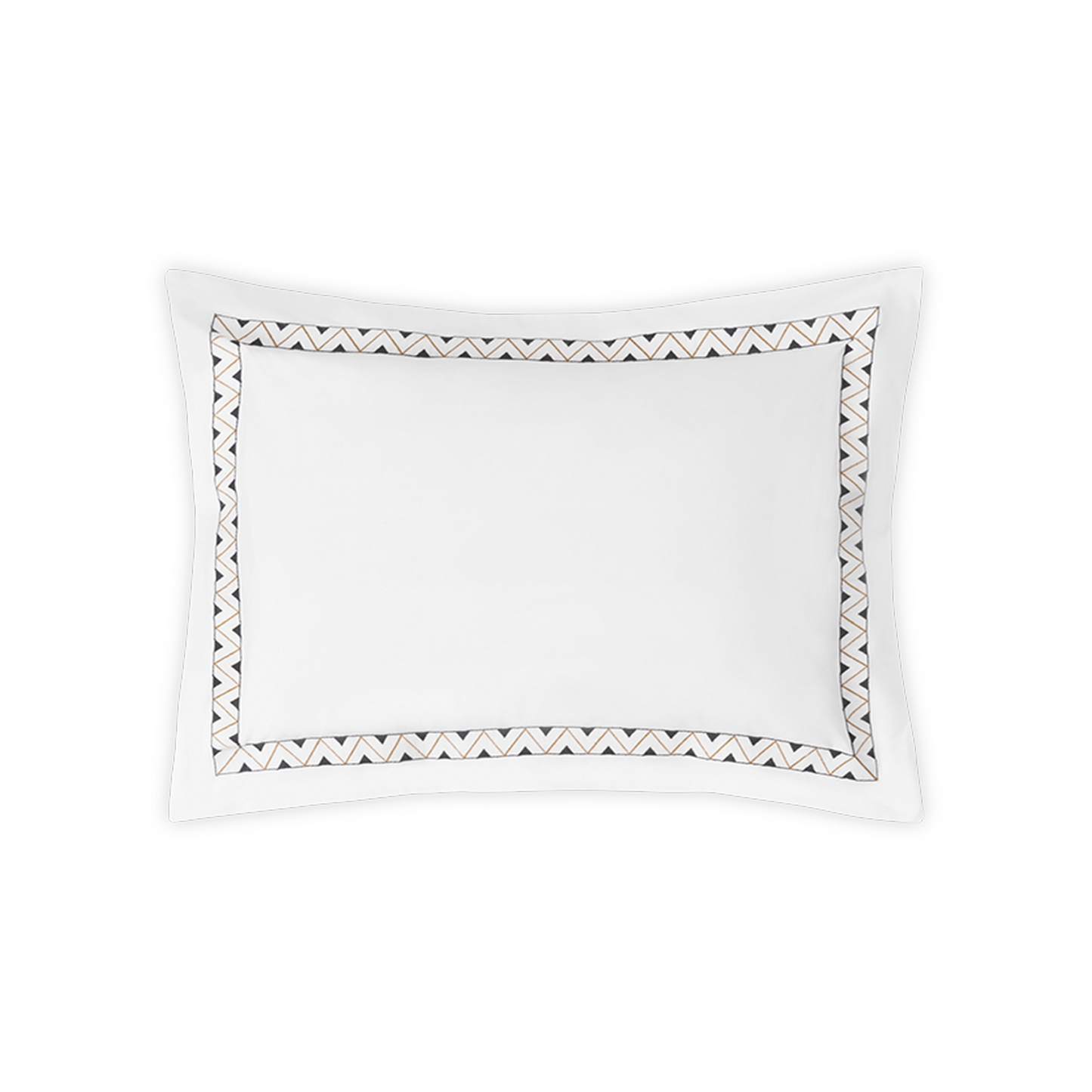 Clear Image of Matouk Schumacher Prado Bedding Buodoir Sham in Onyx Color