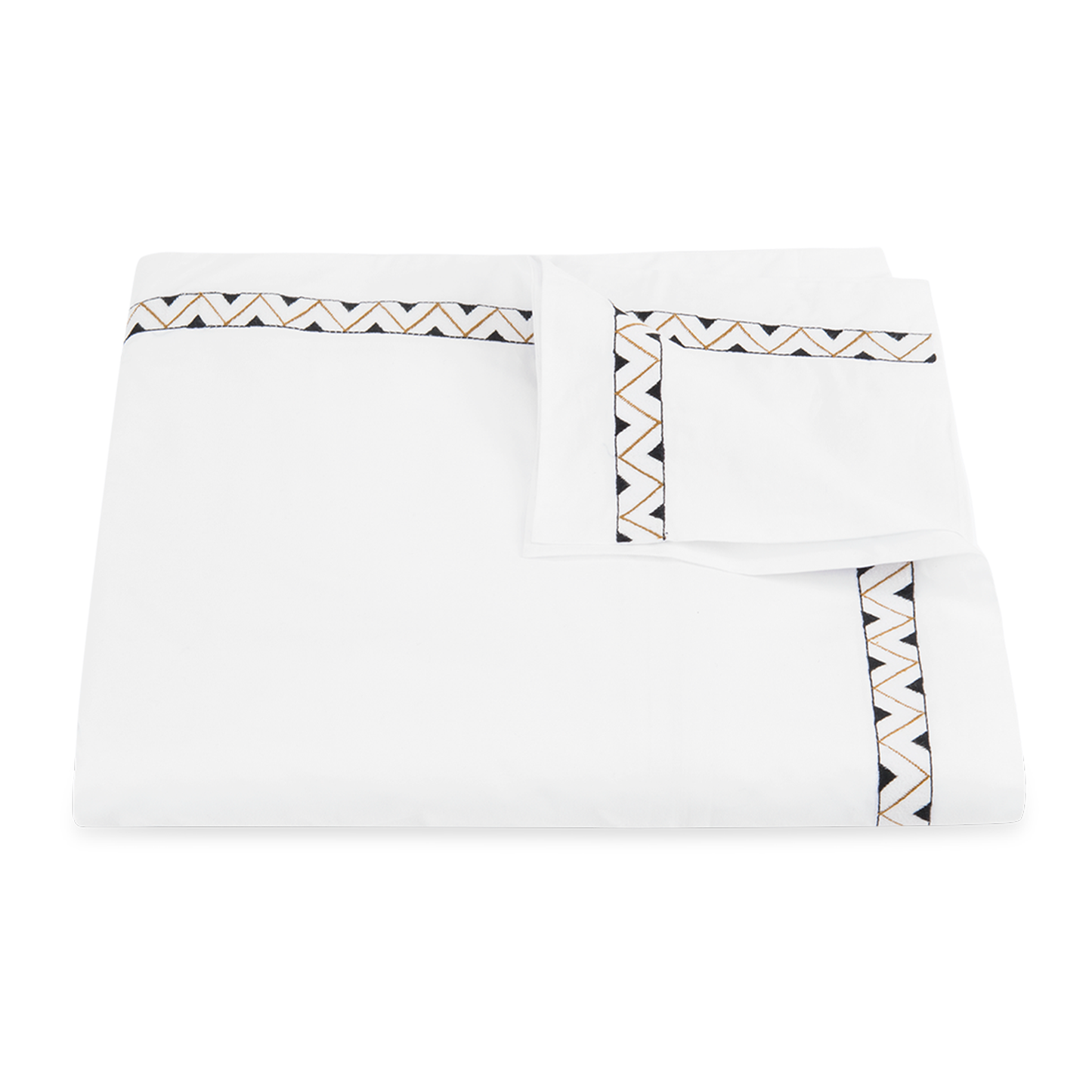 Clear Image of Matouk Schumacher Prado Bedding Duvet Cover in Onyx Color