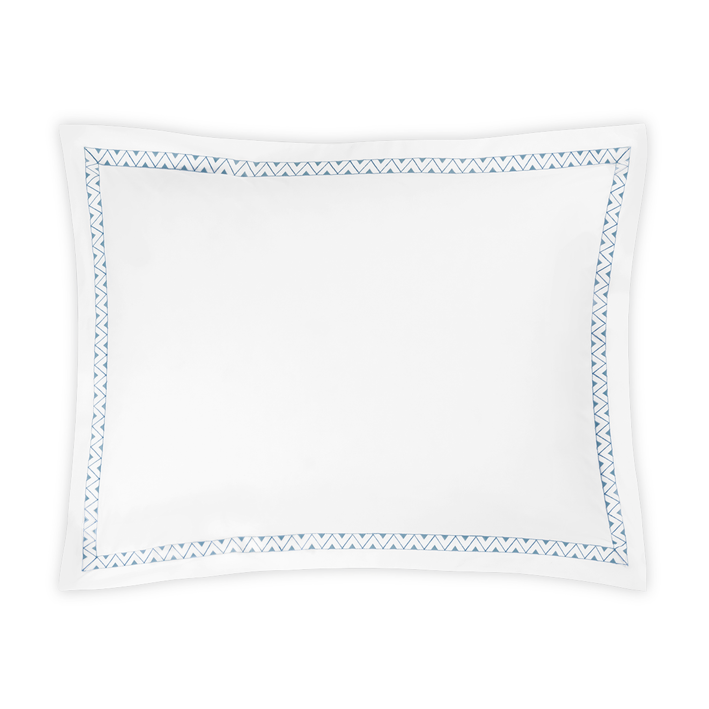 Clear Image of Matouk Schumacher Prado Bedding Sham in Hazy Blue Color